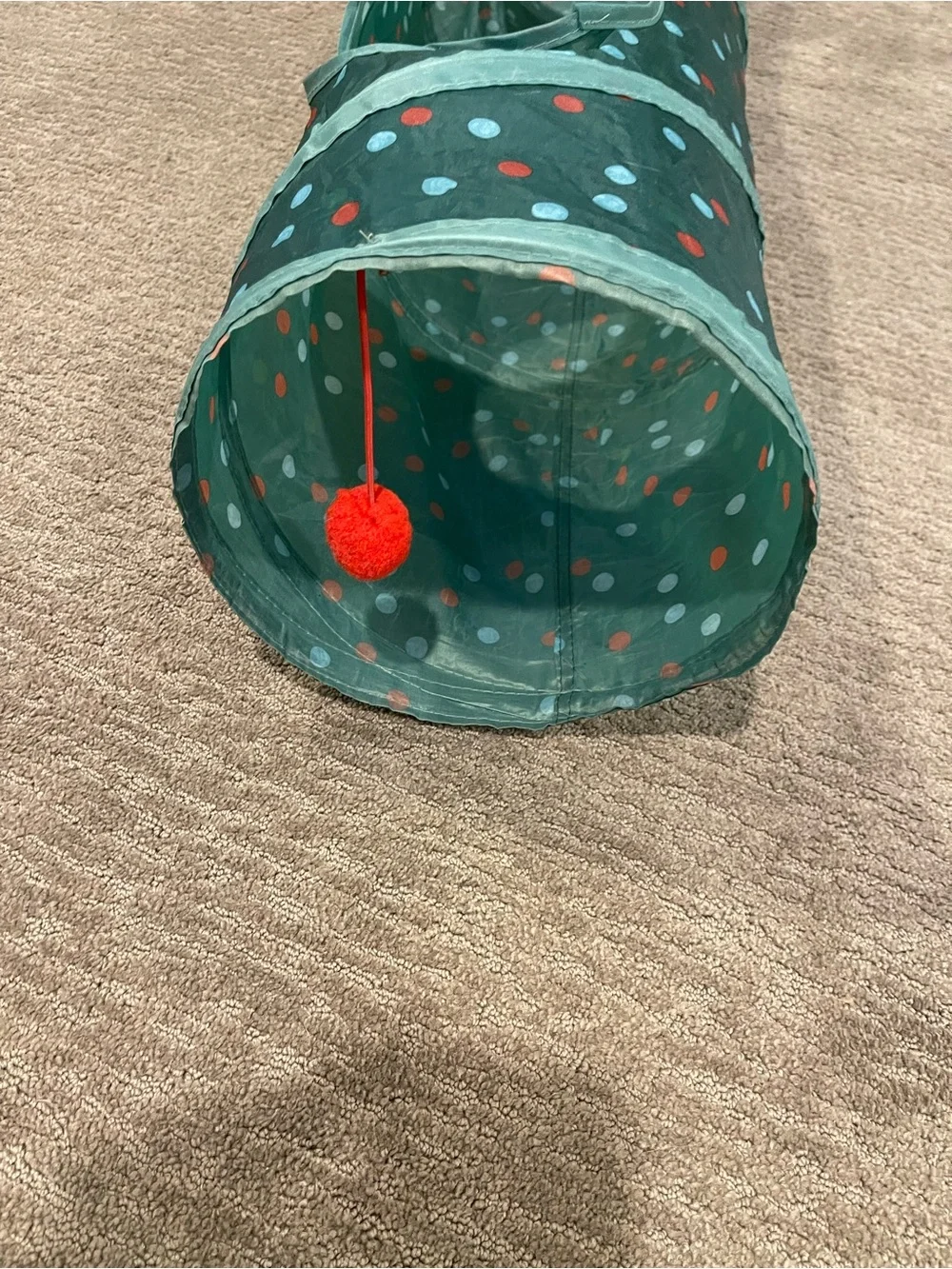 Green Polka Dot Cat Tunnel